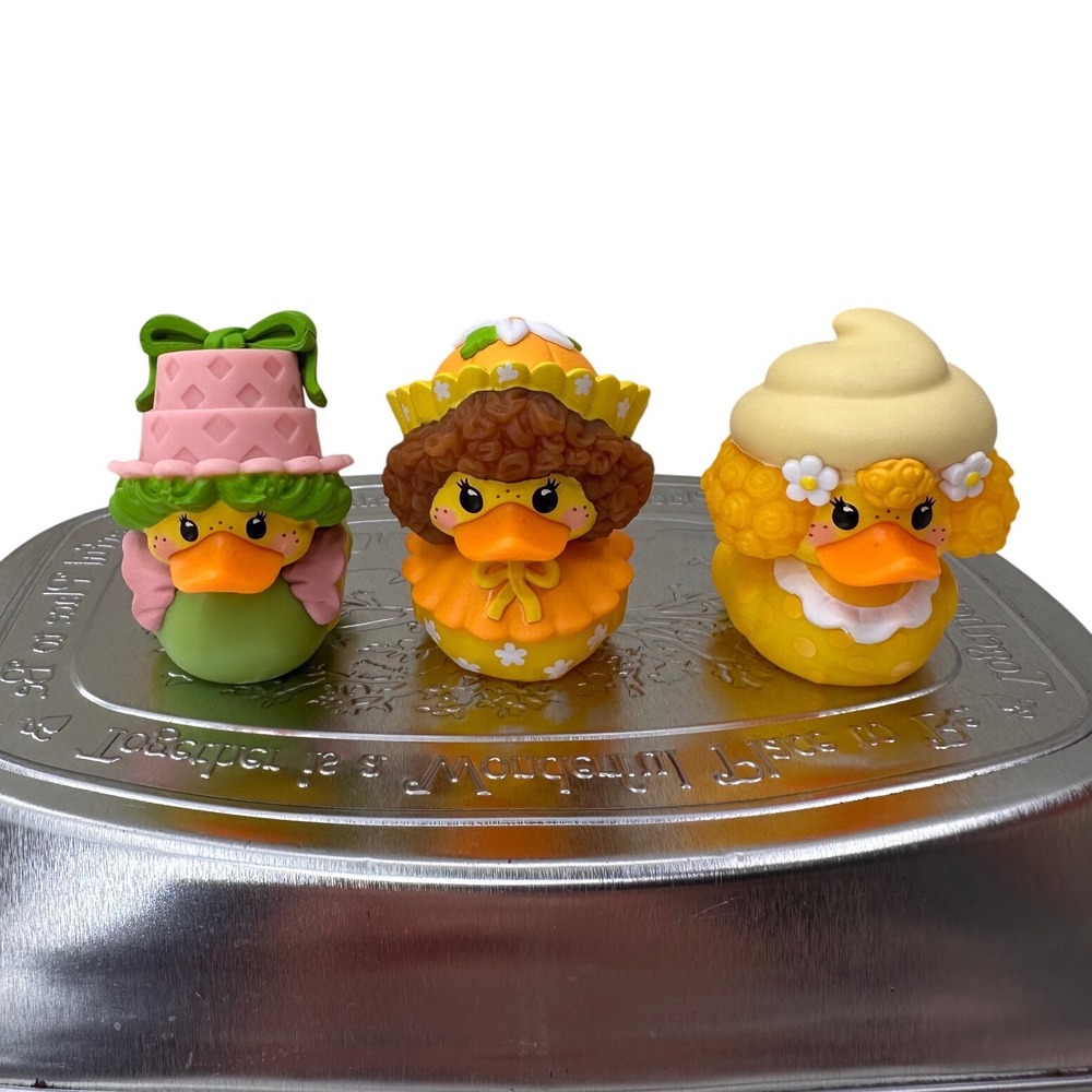 Strawberry Shortcake TUBBZ Rubber Duck Set Orange Blossom Lemon Meringue Toy 3pc